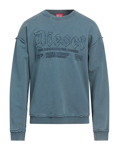DIESEL Sweatshirt Slate blue 100% Cotton