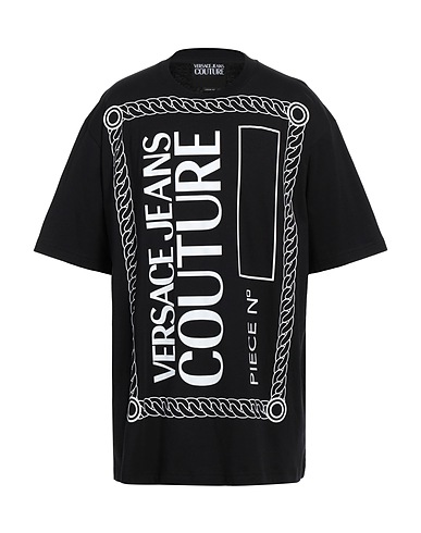 VERSACE JEANS COUTURE T-Shirt Schwarz 100% Baumwolle
