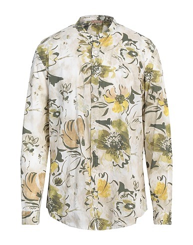 IMPERIAL Patterned shirt Sage green 100% Cotton