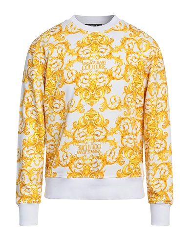 VERSACE JEANS COUTURE Sweat-shirt Blanc 100% Coton, Élasthanne