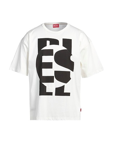 DIESEL T-shirt White 100% Cotton, Elastane