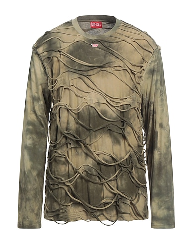 DIESEL T-shirt Military green 100% Cotton