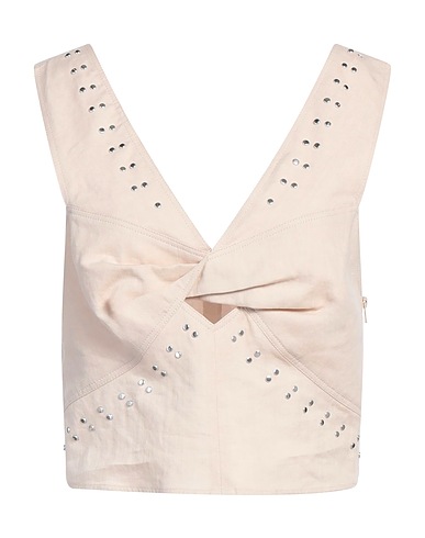 IRO Top Beige 66% Leinen, 34% Baumwolle