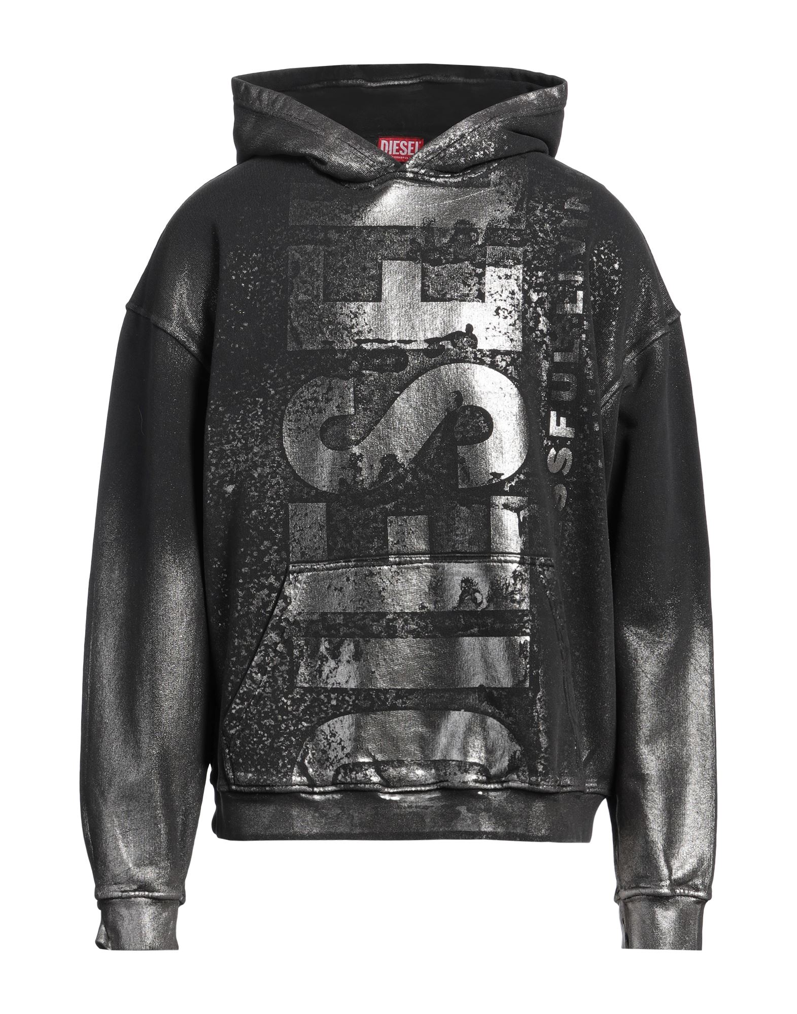 DIESEL S-UMMER-BIGOVAL | Black Men's Hooded Sweatshirt | YOOX