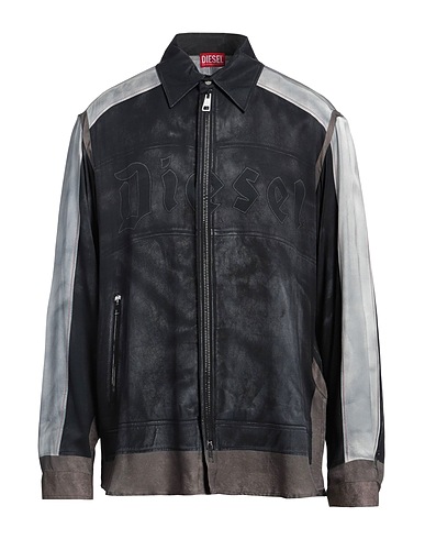 DIESEL Hemd mit Muster Schwarz 100% Viskose