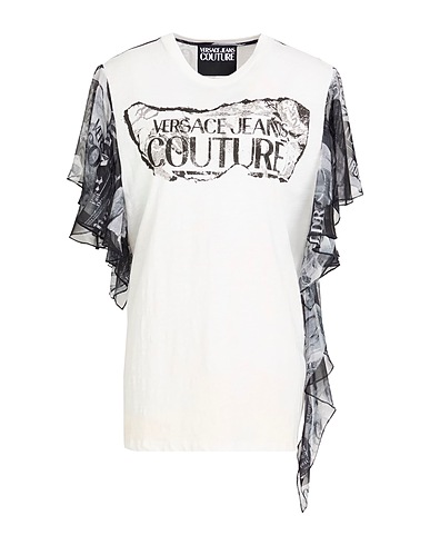 VERSACE JEANS COUTURE T-Shirt Weiß 100% Polyester, Baumwolle
