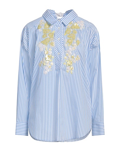 ERMANNO FIRENZE Top Light blue 60% Cotton, 37% Polyamide, 3% Elastane