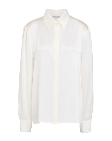 ALBERTA FERRETTI Solid colour shirts & blouses White 64% Acetate, 36% Silk