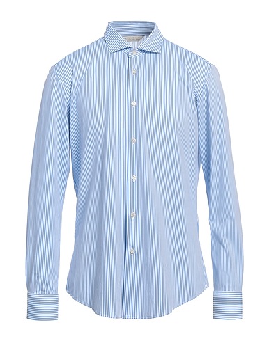 BRIAN DALES Striped shirt Azure 87% Polyamide, 13% Elastane