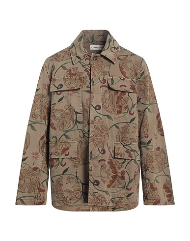 OUR LEGACY Patterned shirt Military green 100% Cotton