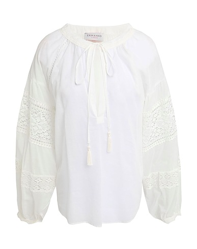 ERMANNO FIRENZE Top Bianco 100% Cotone