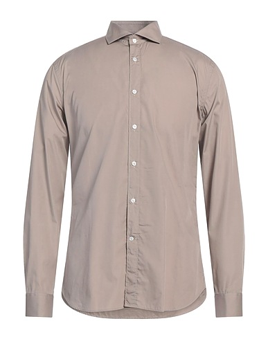 CC COLLECTION CORNELIANI Solid color shirt Taupe 100% Cotton