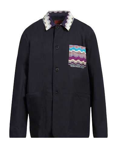 MISSONI Patterned shirt Black 64% Cotton, 36% Polyamide