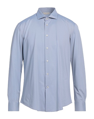 BRIAN DALES Solid color shirt Light blue 87% Polyamide, 13% Elastane