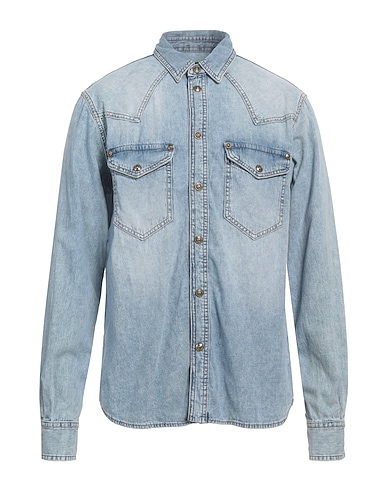 VERSACE JEANS COUTURE Denim shirt Blue 100% Cotton