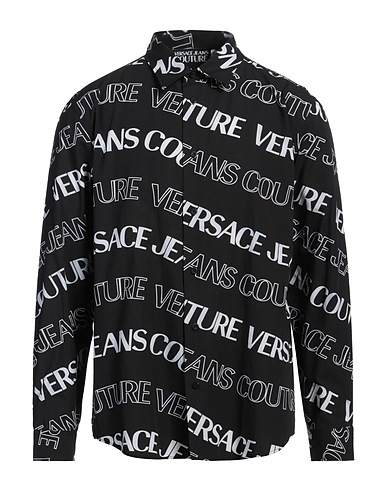 VERSACE JEANS COUTURE Patterned shirt Black 100% Cotton