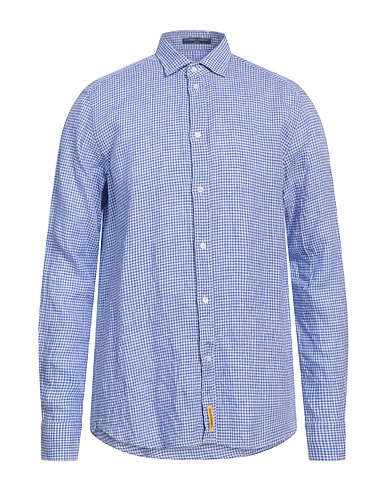 B.D.BAGGIES Checked shirt Blue 100% Linen
