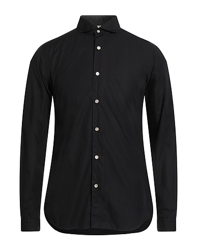 DNL Solid colour shirt Black 100% Cotton, Polyamide