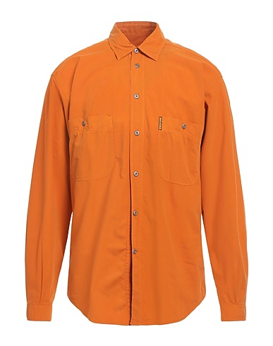ARMANI JEANS Solid colour shirt Mandarin 100% Cotton