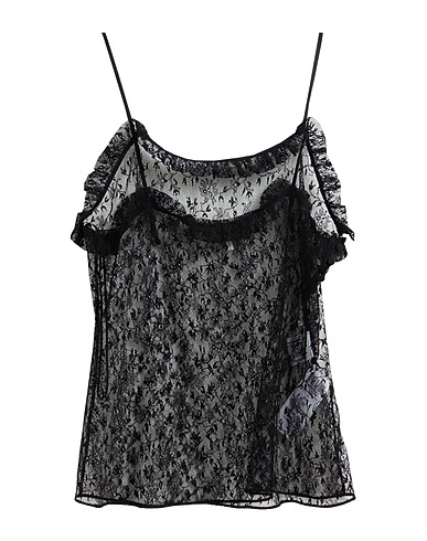 CHLOÉ Top Black 51% Polyamide, 49% Viscose