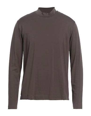 MAZZARELLI T-Shirt SINS Dunkelbraun 100% Super 120s Wolle