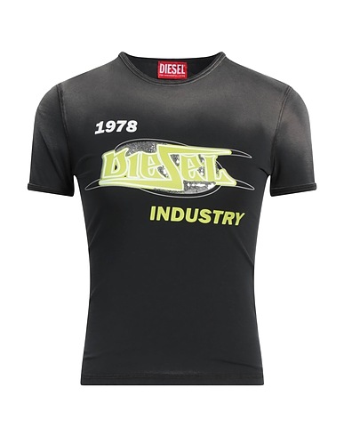 DIESEL T-shirt Charcoal 95% Cotton, 5% Elastane