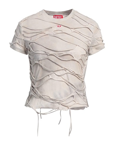 DIESEL T-shirt Grigio chiaro 100% Cotone