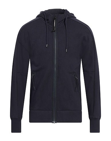 C.P. COMPANY Hooded track jacket  Midnight blue 100% Cotton