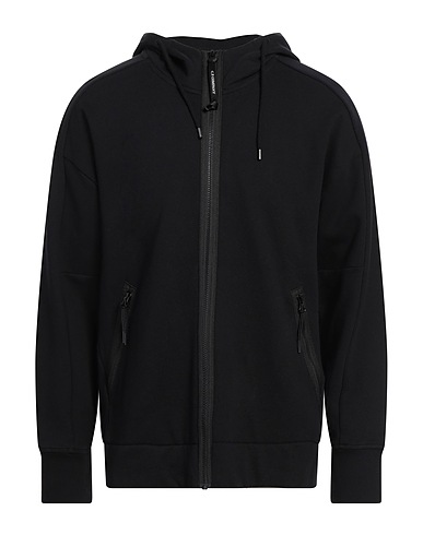 C.P. COMPANY Hooded track jacket  Black 100% Cotton