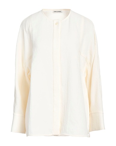LOW CLASSIC Solid color shirts & blouses Cream 100% Polyester