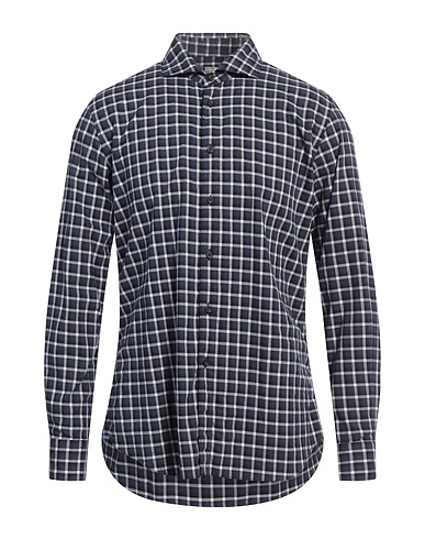 XACUS Checked shirt Midnight blue 100% Cotton