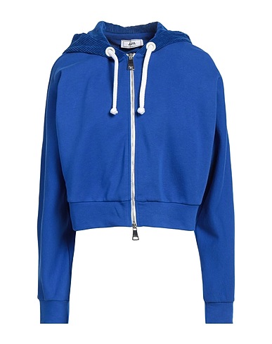 JIJIL Hoodie Blau 88% Baumwolle, 12% Polyester, Polyamid, Nylon, Elastan