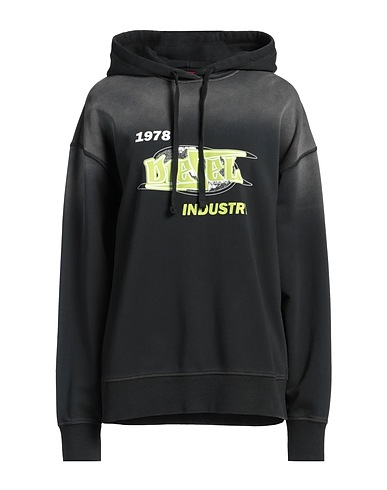 DIESEL Hooded track jacket  Dark green 100% Cotton