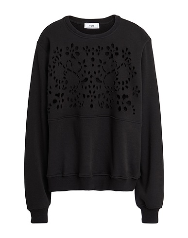 JIJIL Sweatshirt Black 88% Cotton, 12% Polyester