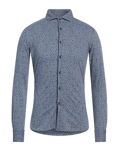 XACUS Patterned shirt Blue 100% Cotton