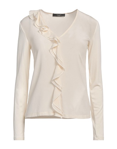 WEEKEND MAX MARA Top Ivory 95% Viscose, 5% Elastane, Silk