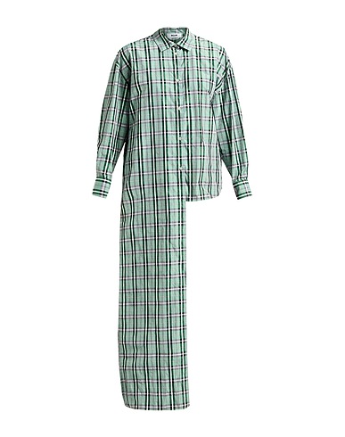 MSGM Checked shirt Sage green 100% Polyester