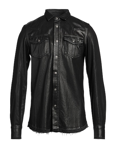 DIESEL Denim shirt Black 50% Cotton, 50% Lyocell