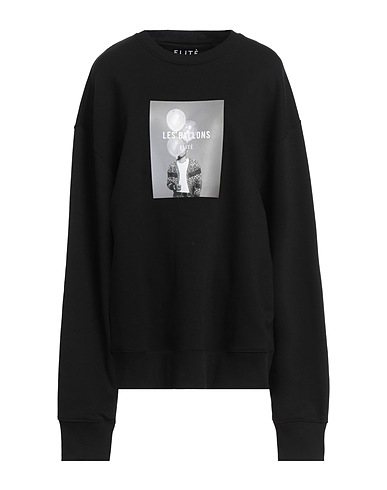 ELITÈ Sweatshirt Schwarz 85% Organische Baumwolle, 15% Recyceltes Polyester