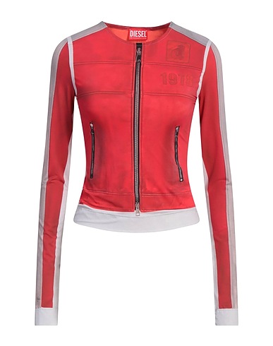 DIESEL T-shirt Brick red 85% Polyamide, 15% Elastane