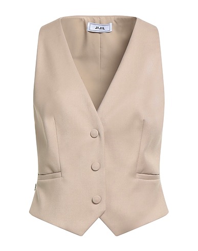 JIJIL Vest BEIGE 64% Polyester, 33% Viscose, 3% Elastane