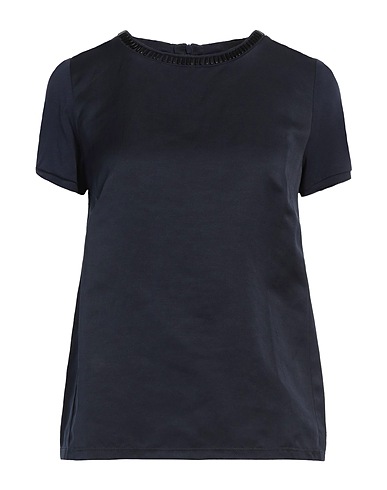 'S MAX MARA Top Navy 50% Linen, 50% Polyester, Viscose, Elastane