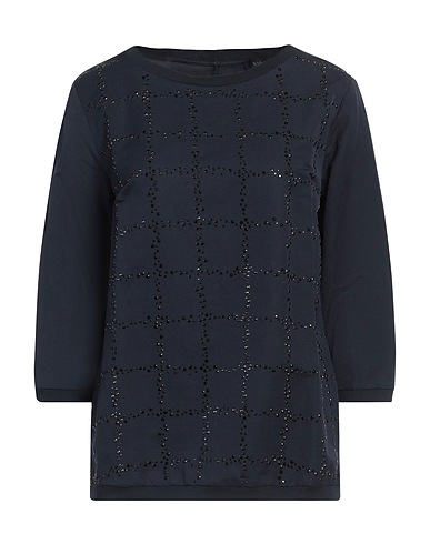 'S MAX MARA Top Navy blue 42% Linen, 33% Polyamide, 25% Cotton