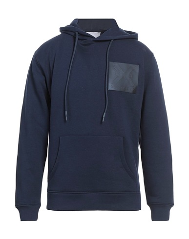 RICHMOND X Hooded track jacket  Navy blue 60% Cotton, 40% Polyester