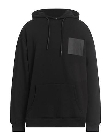 RICHMOND X Hooded track jacket  Black 60% Cotton, 40% Polyester