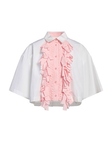 MSGM Patterned shirts & blouses White 100% Cotton