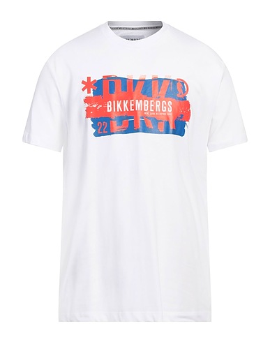 BIKKEMBERGS T-shirt White 95% Cotton, 5% Elastane