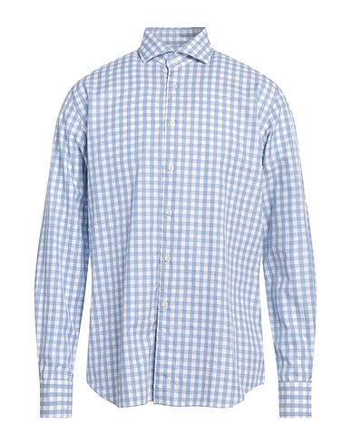 STANDBRIDGE Checked shirt Light blue 100% Cotton