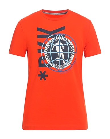 BIKKEMBERGS T-shirt Orange 95% Cotton, 5% Elastane