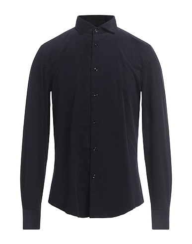 OUT/FIT Solid colour shirt Navy blue 100% Cotton